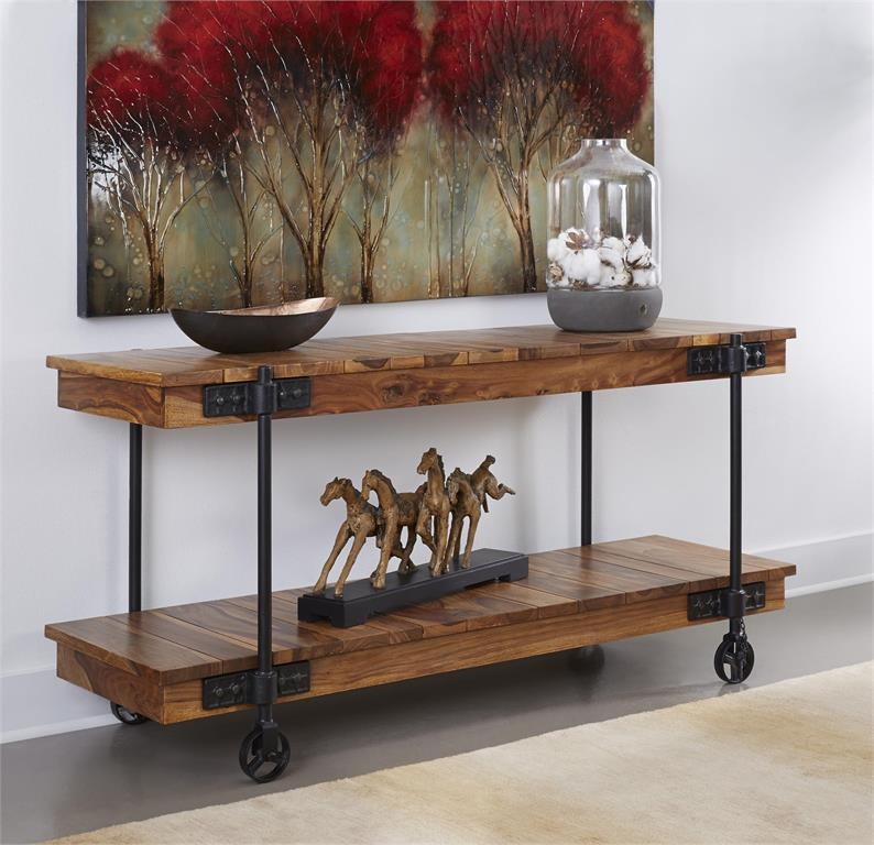 Kingston Metal Casters Console Table